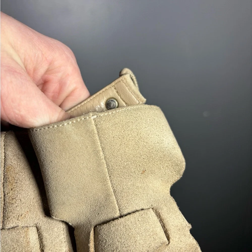 GUCCI Jasmine Beige Suede Lace Up Espadrille Heeled Sandals Size 39.5 - Picture 4 of 10